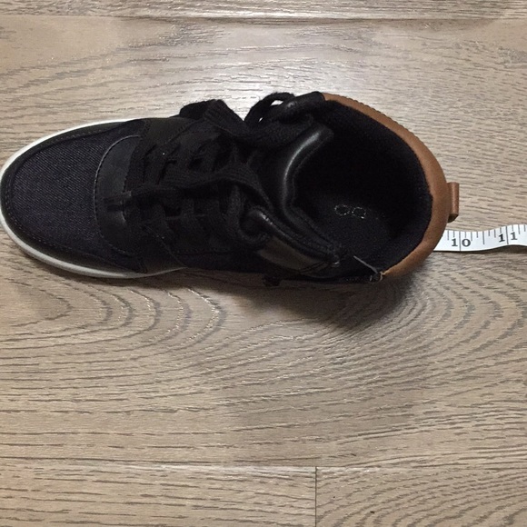 Boys Sz 1/2 Aldo Thelawet Blk Tan high top sneaker - Picture 9 of 14